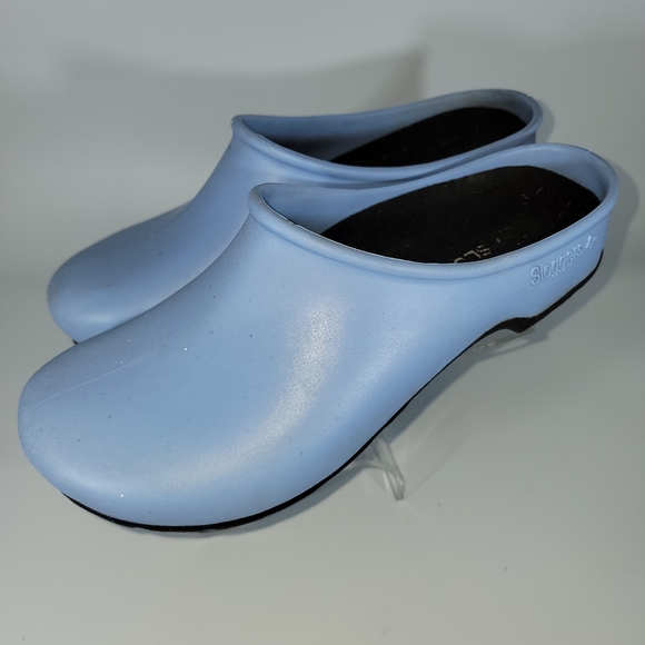 Sloggers Shoes - Sloggers Women’s 9 Light Blue Gardening Clogs Mules Slip Ons Made in USA